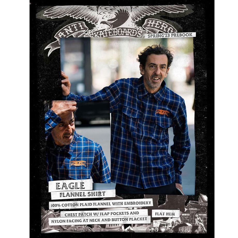 ANTIHERO BASIC EAGLE FLANNEL SHIRT | Any's Ramp KUKI