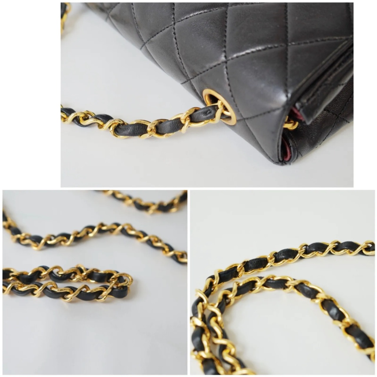 CHANEL シャネル ミニマトラッセ 20 ラムスキン シングルフラップ シングルチェーンバッグ ゴールド金具 1番台