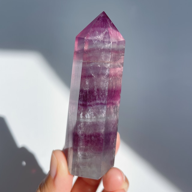 パープルフローライト タワー型02◇ Purple Fluorite ◇天然石・鉱物・パワーストーン