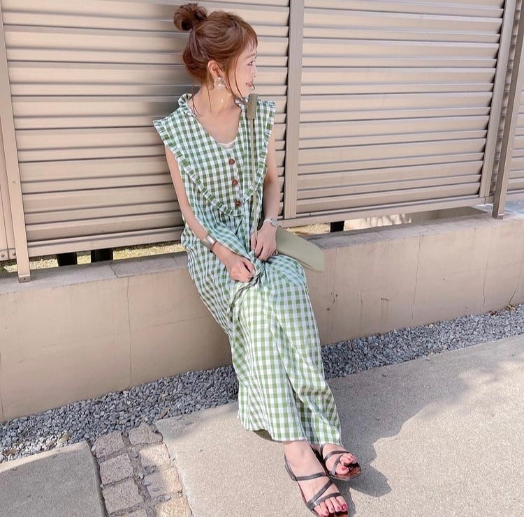 2color】ギンガムチェックノースリーブワンピース | jbgcompany 2color】ギンガムチェックノースリーブワンピース | jbgcompany