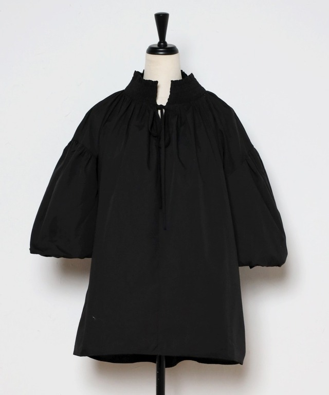 バルーンスリーブシャーリングブラウス