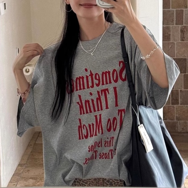 Oversized logo print T-shirt S1898