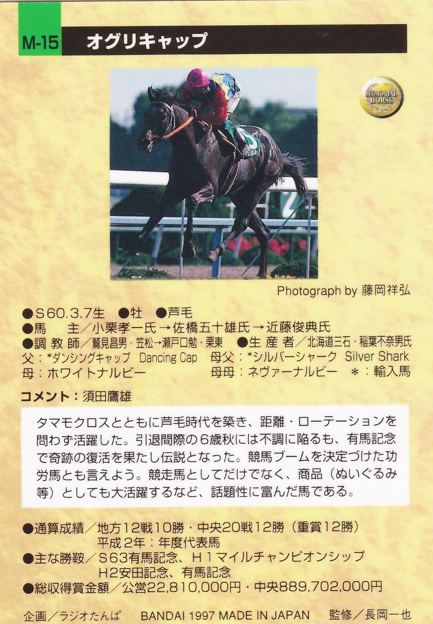 オグリキャップ「サラブレッドカード 96年下半期版」M-15 | カード