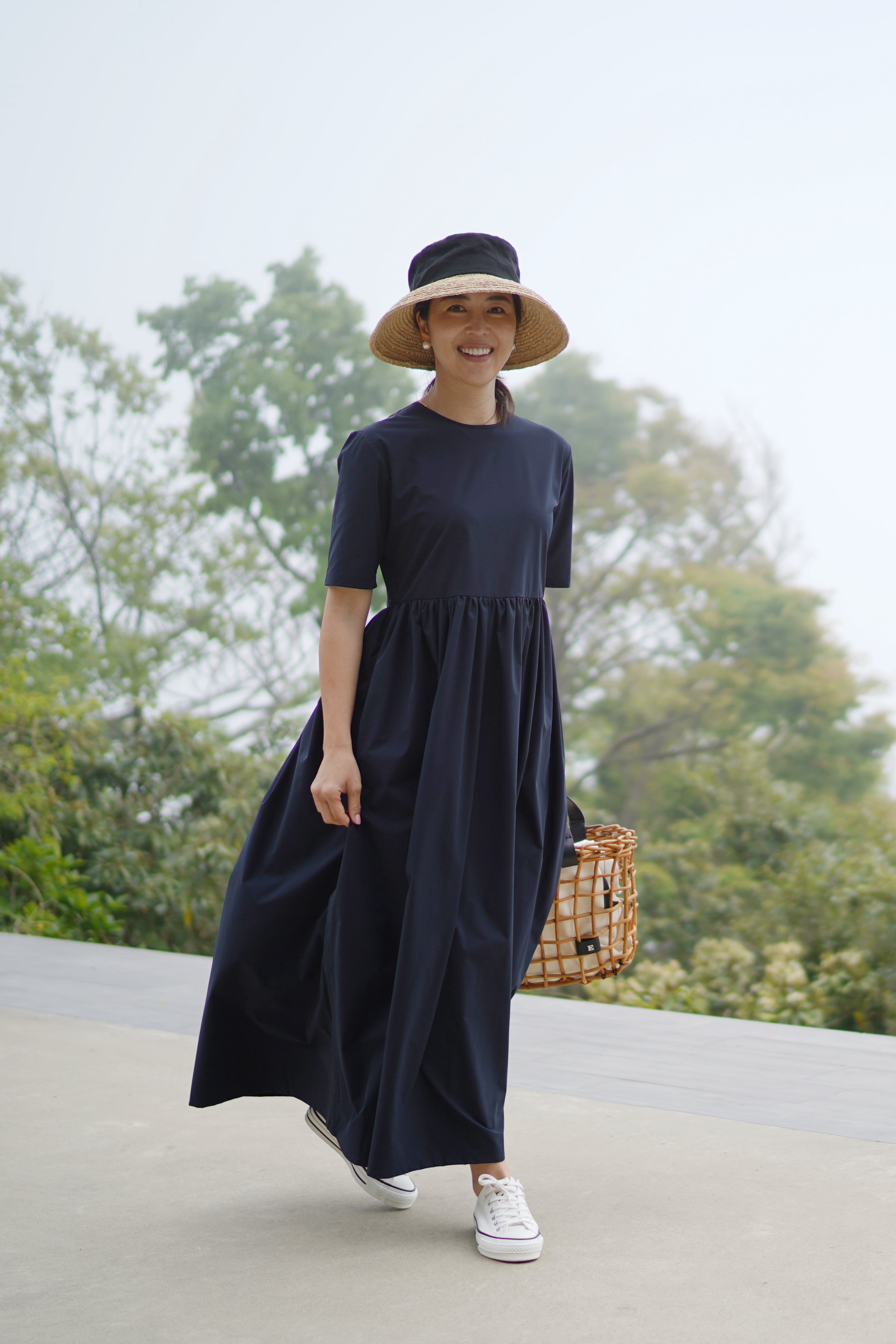 EVERYDAY DRESS ネイビー | THE9SHOP powered by BASE