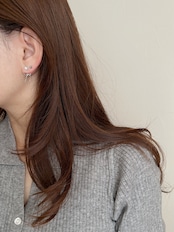 SS パールオンリボンピアス