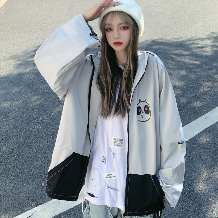 レディース アウター ジャケット ブルゾン カートゥーン おしゃれ モダン ストリート オルチャン 韓国ファッション 25 Amouretvie 韓国系 モード系 個性的ファッションの通販サイト