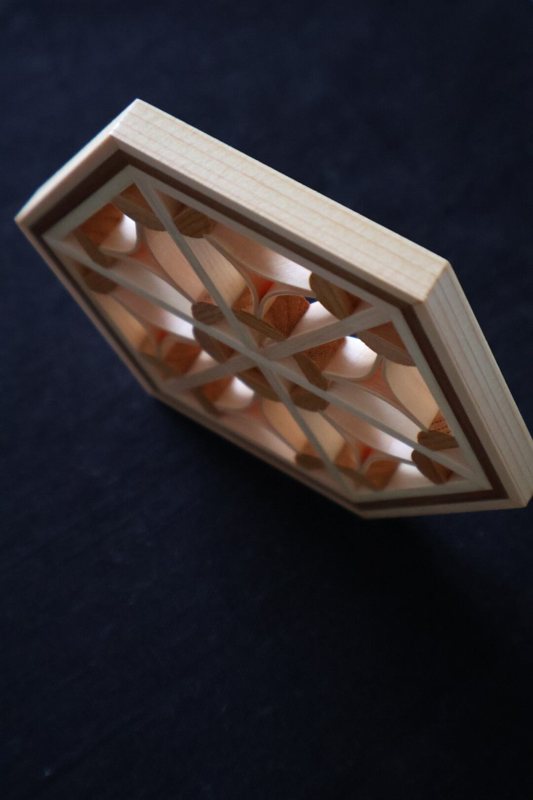 防水】プレミアム組子コースター（桜／牡丹／麻の葉）｜【Waterproof