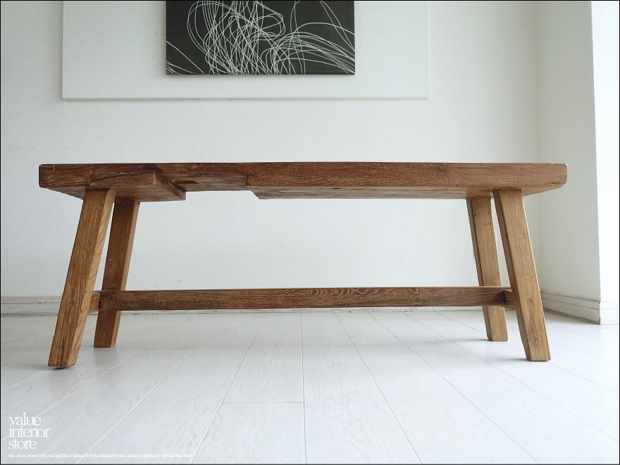 北欧レトロ オールドチーク 天然木 無垢材 ウッドベンチ 2人掛けベンチ イス大 北欧レトロ オールドチーク 天然木 無垢材 ウッドベンチ 2人掛けベンチ
