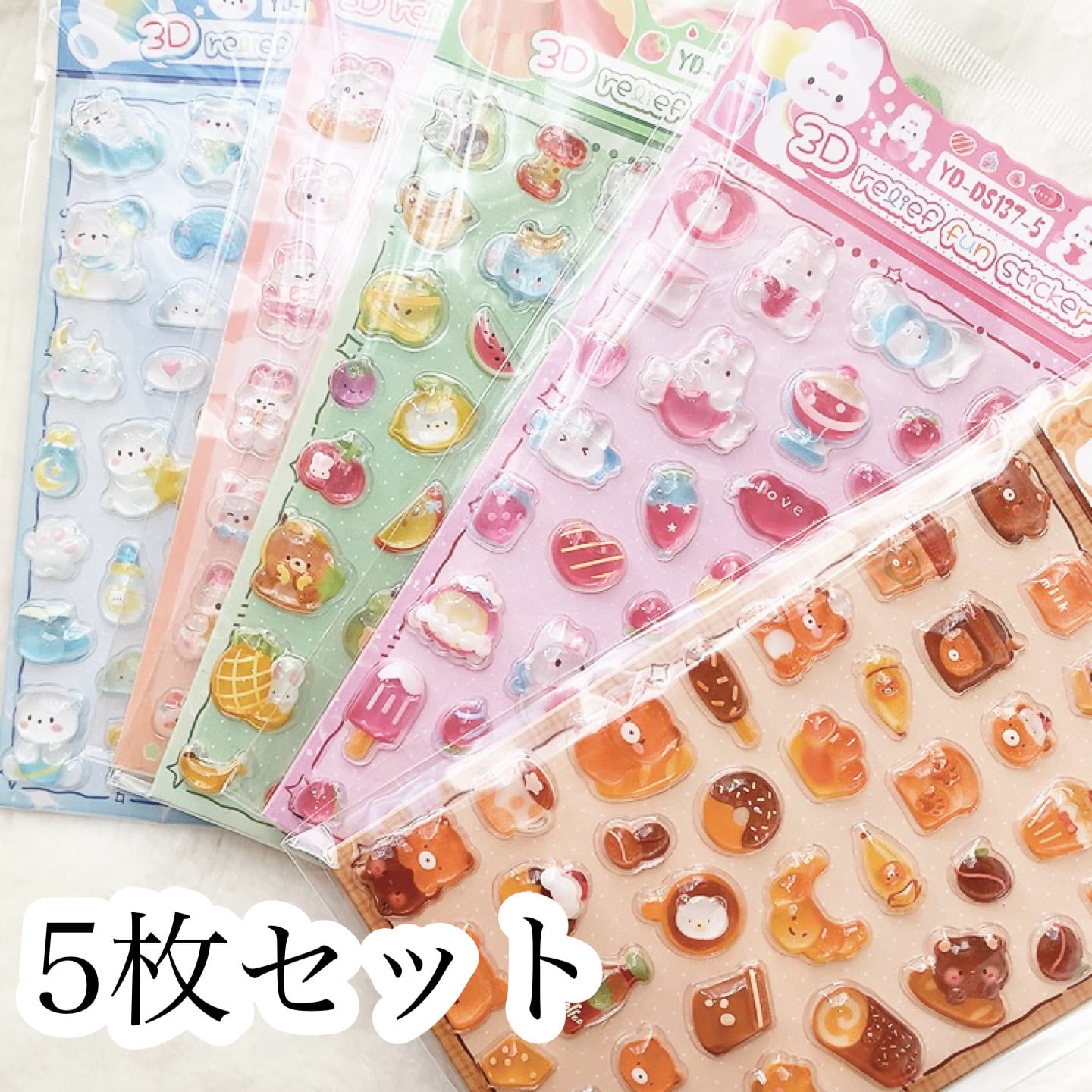 アニマルドロップシール 5種セット | rocca rocco