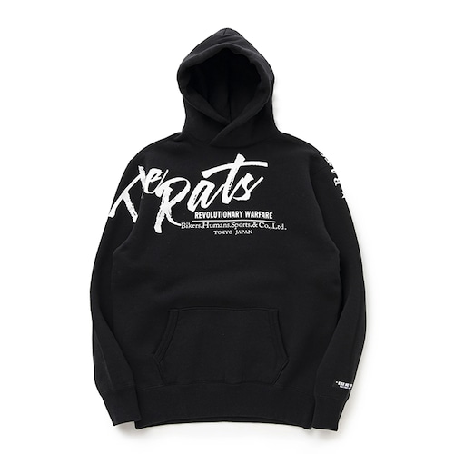 RATS(ラッツ) / SCRIPT BIG LOGO CROSS NECK HOODIE(21'RTC-1103)(プルオーバーパーカ)