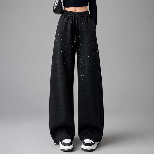 shiny wide pants / l0509
