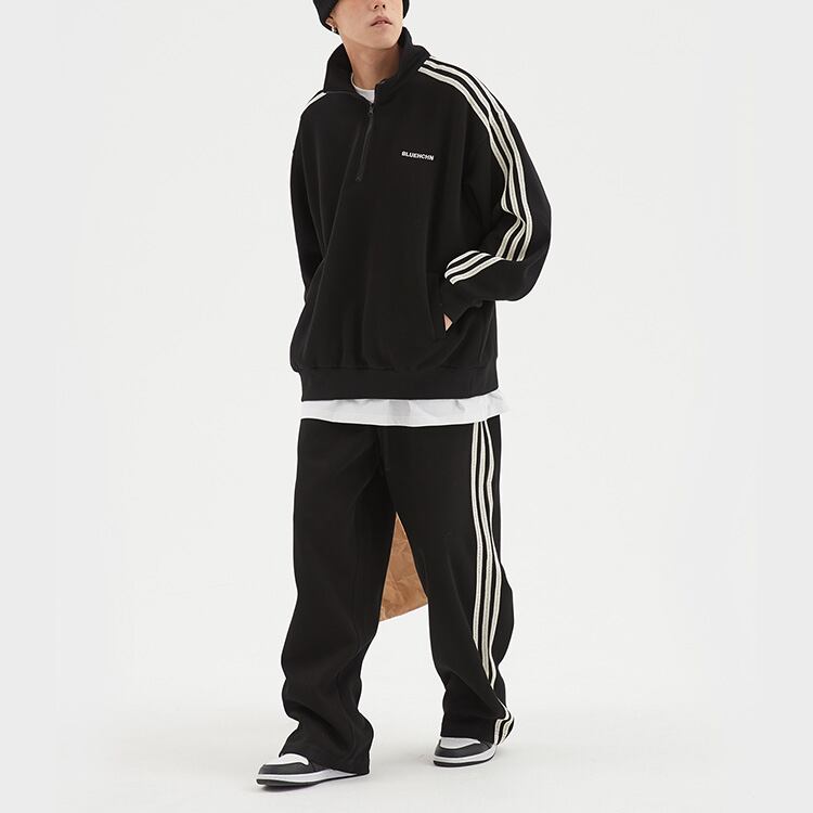 ★SIDE CONTRAST STITCH STAND COLLAR SPORTS JACKET　　　A0526