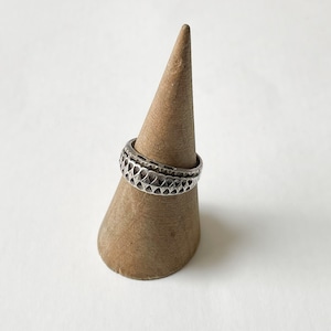Vintage 925 Silver Pattern Ring Made In Eastern Euro