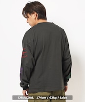 ◆レタリング刺繍 L/S Tシャツ◆sb-g1490442q