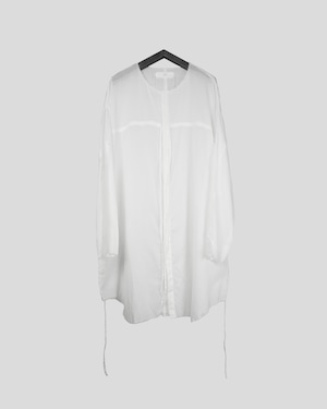 ASKYY / RIBBON CORD SMOCK SHIRTS / WHT