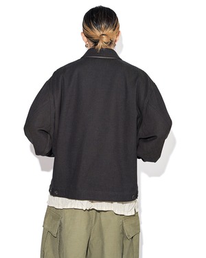 Nomàt "COTTON WOOL Zip Blouson〔Dark Brown〕"