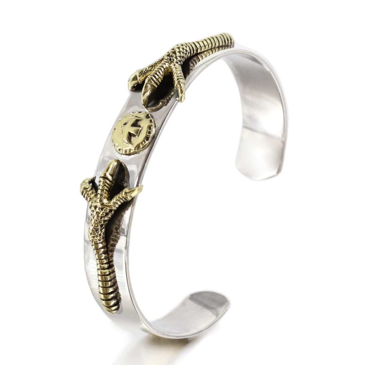 選べる2個セット silver925 メタル付 顔ブレス バングル / ゴローズ