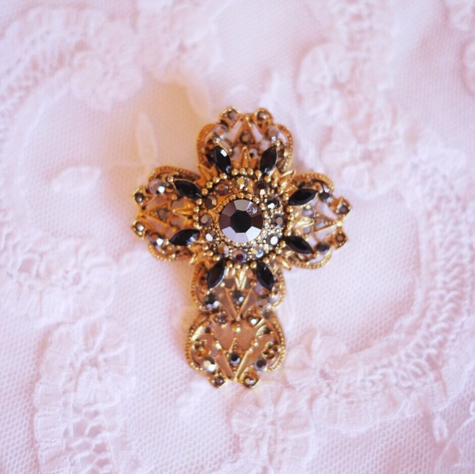 クロスのペンダントブローチ ドイツヴィンテージ