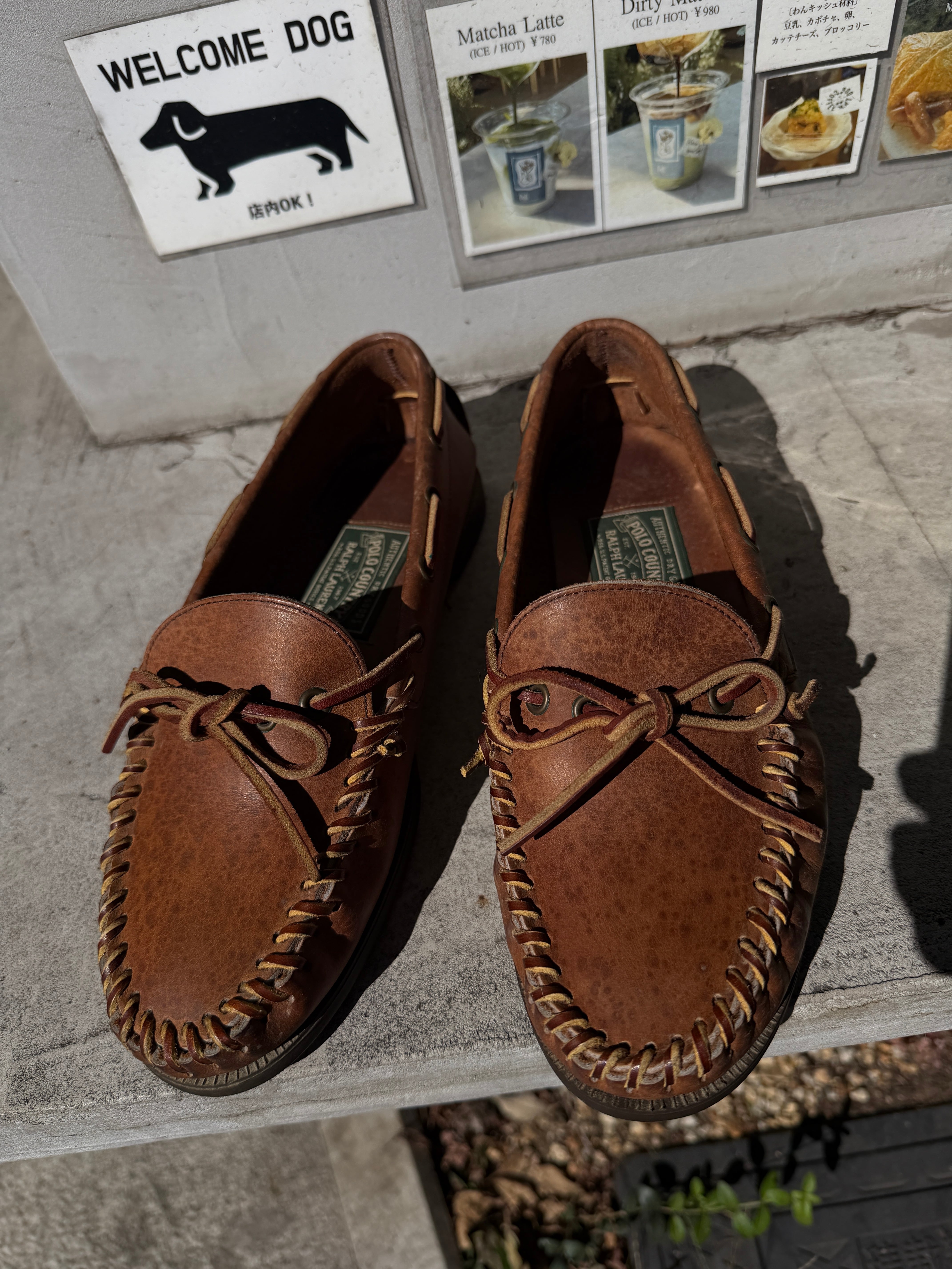 (AC1144)POLO COUNTRY leather moccasin shoes
