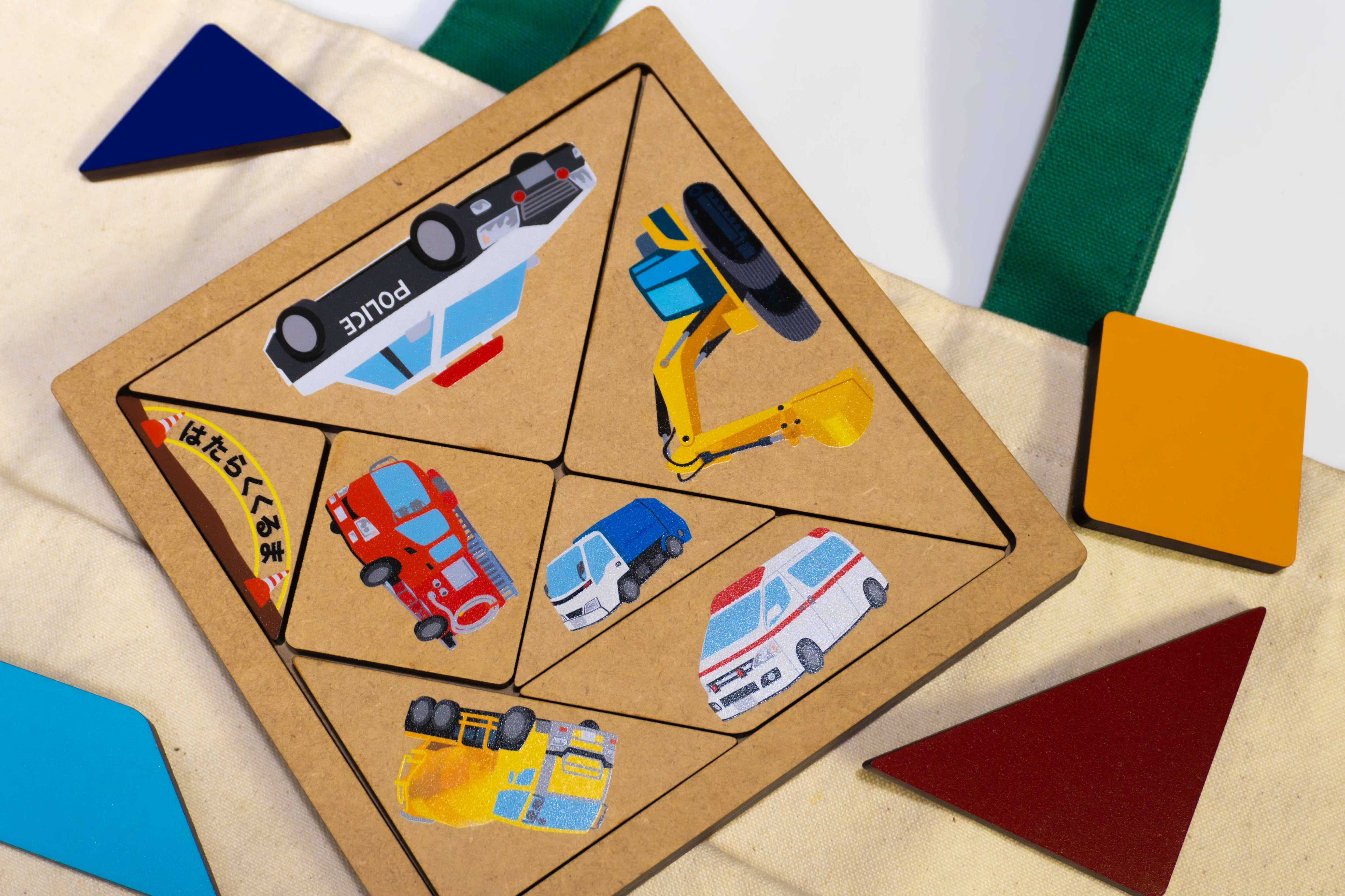 希少品　バス　木製パネル 木製パズル | カラマ - オリジナルグッズ作成サービス