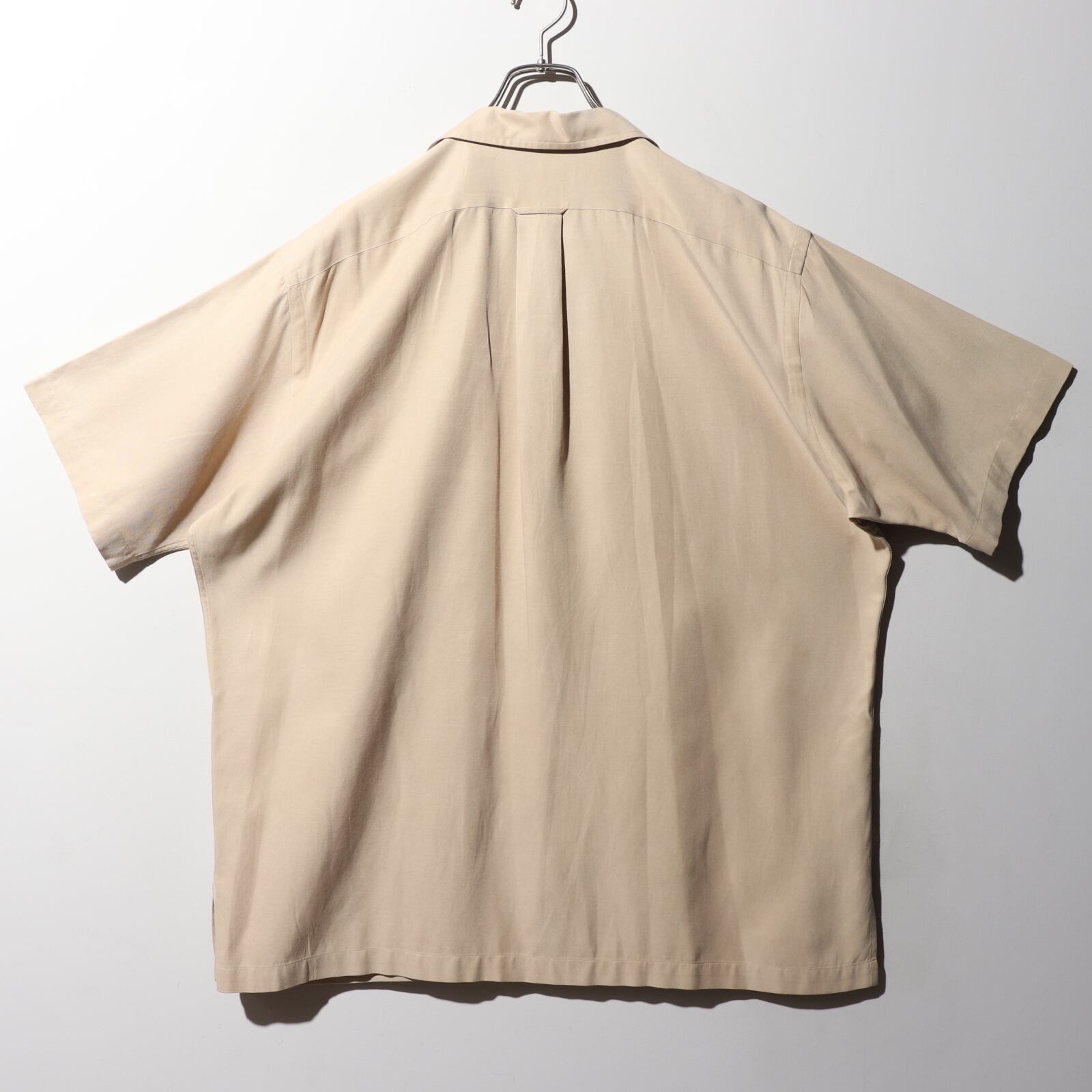 極美品 XL 完全無地 ベージュ シルクコットン Caldwell ポロラルフ 
