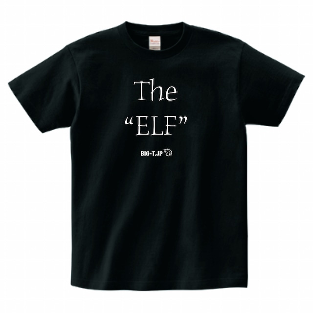 7XLまで！種族職業 RPGＴシャツ「The ELF」エルフ　ブラック