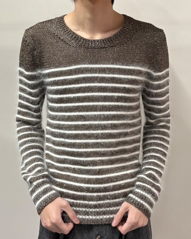 【GUCCI】angola shaggy border knit