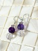アメジストピアス(アレルギー対応樹脂ピアス)