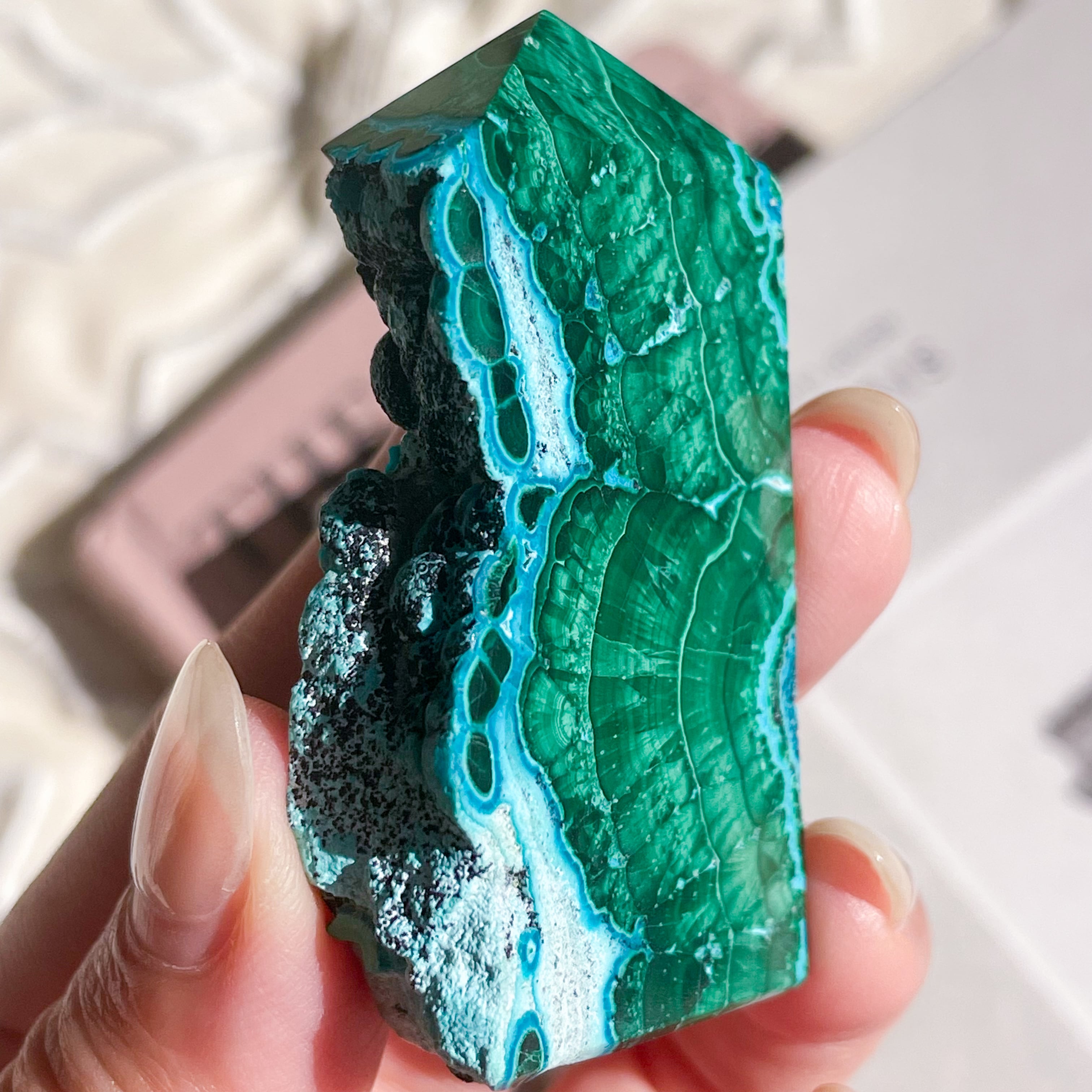 クリソコラ マラカイト Chrysocolla & Malachite 10 ✧ クリソコラ & マラカイト (共生原石