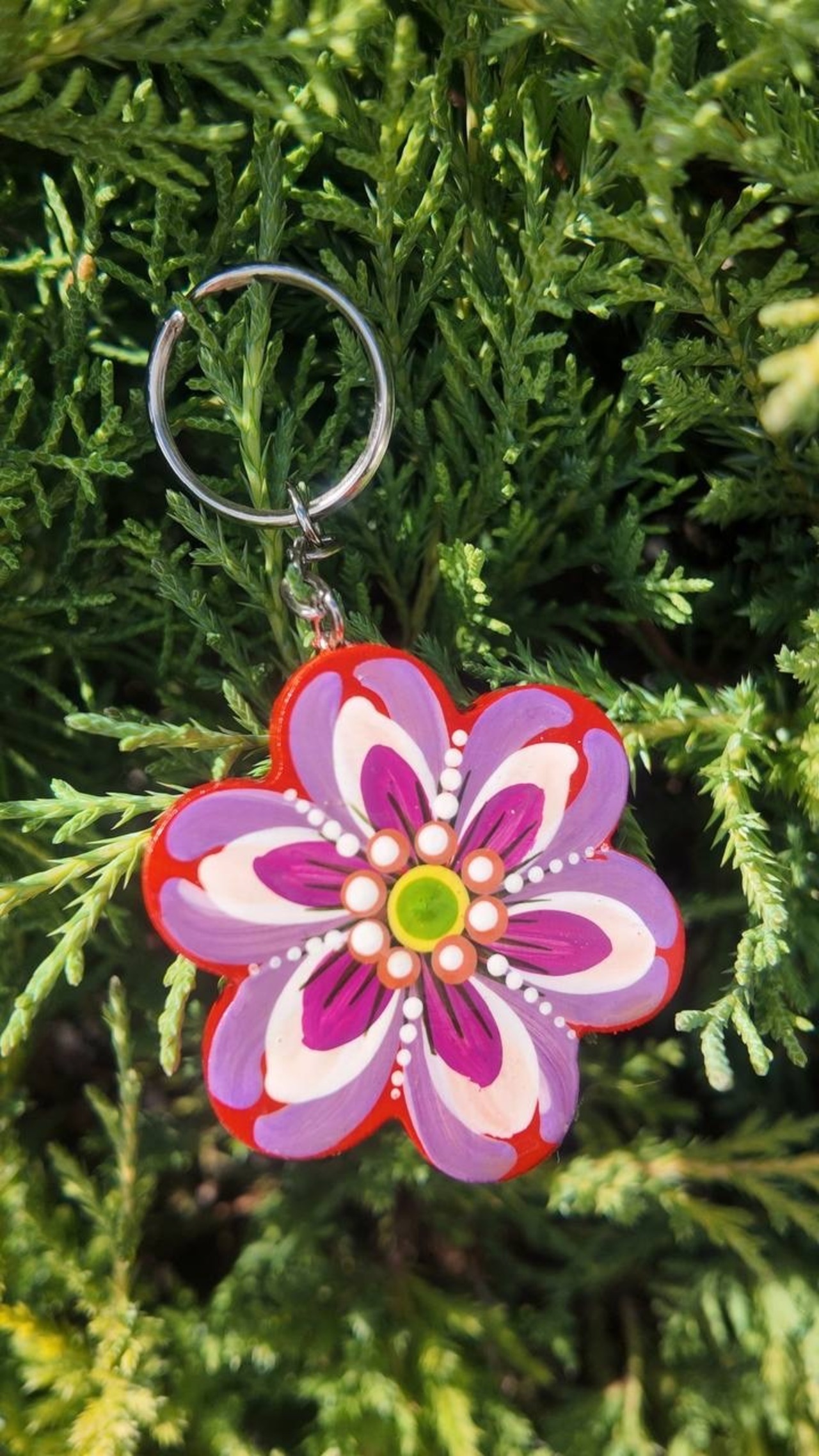 木製キーホルダー・花（製作者：巨匠ホメンコ作） - 3