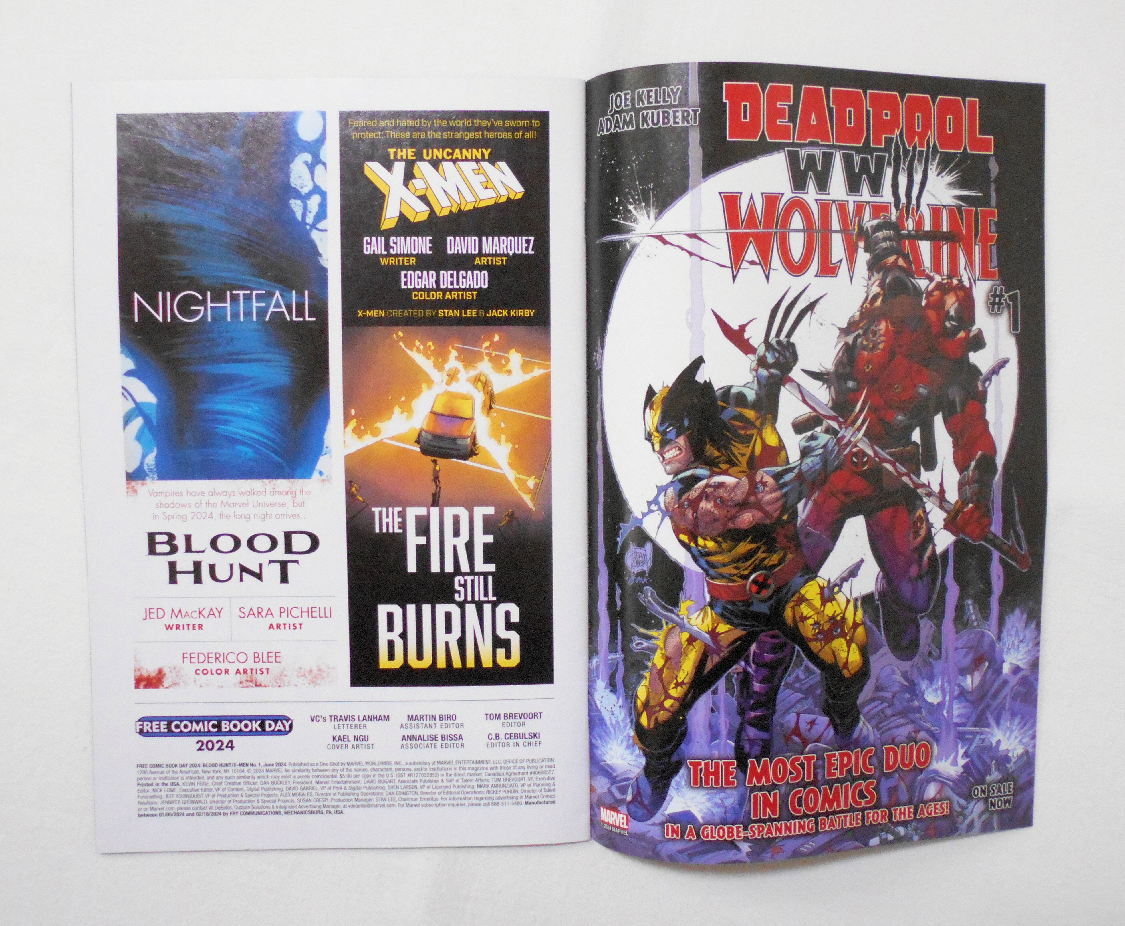 ブラッドハント/Xメン FREE COMIC BOOK DAY 2024: BLOOD HUNT/THE