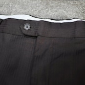 stripe wide slacks brown