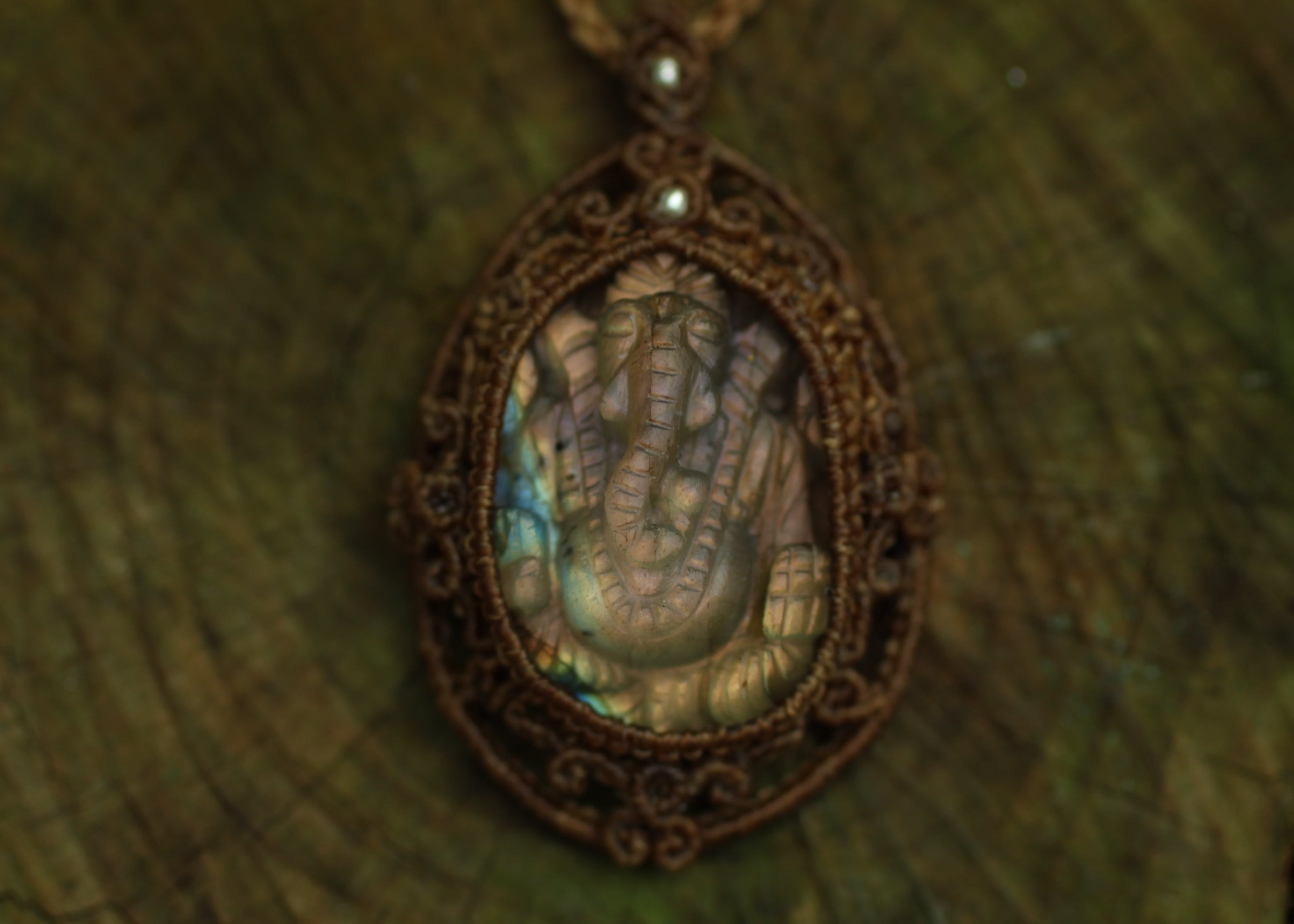 ガネーシャ　ラブラドライト 207g ガネーシャ ラブラドライト 207g