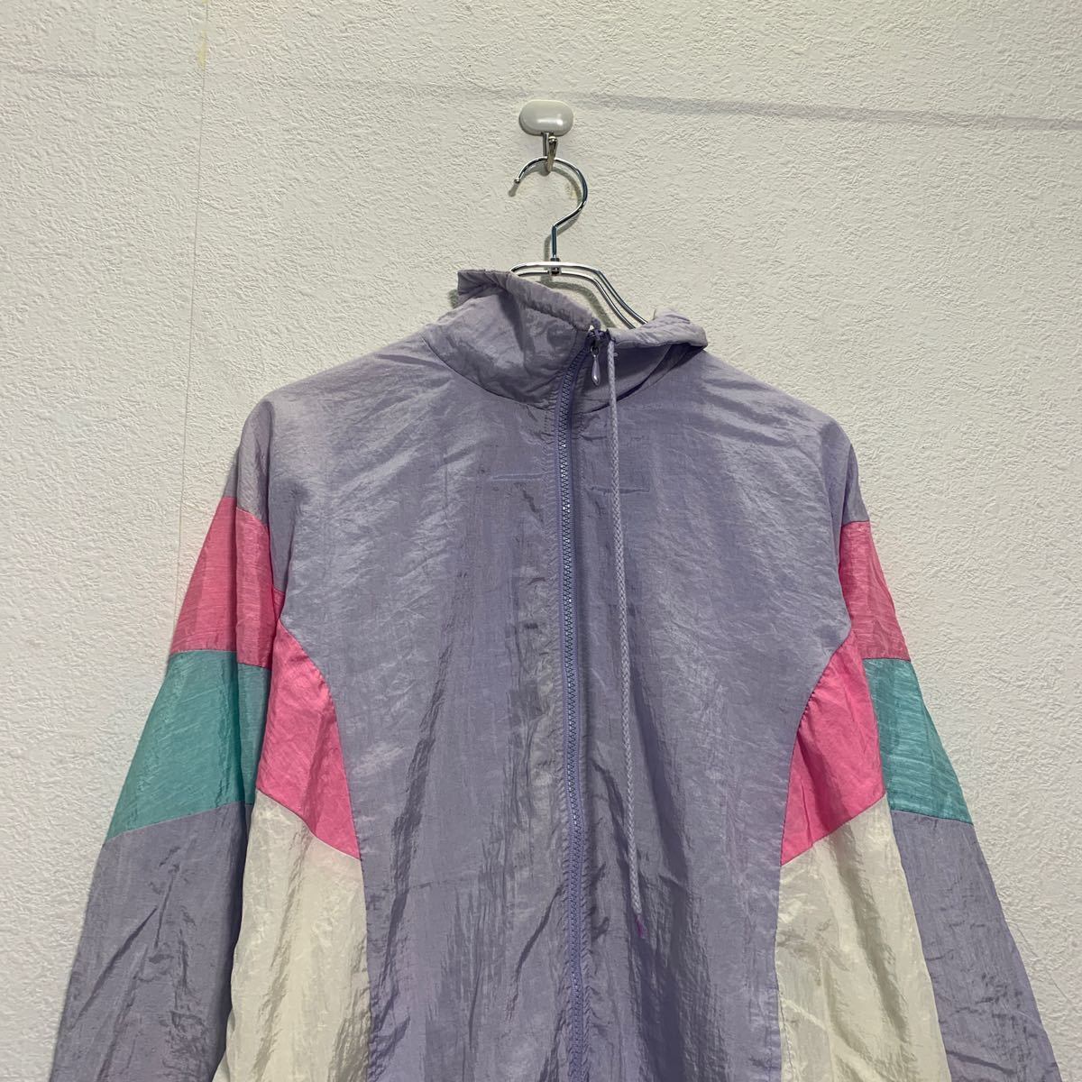 LAVON ジップアップ ナイロン ジャケット L ライトパープル ピンク