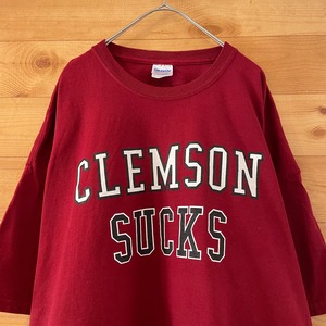 【GILDAN】clemson sucks ロゴ Tシャツ 2XL ビッグサイズ US古着 アメリカ古着