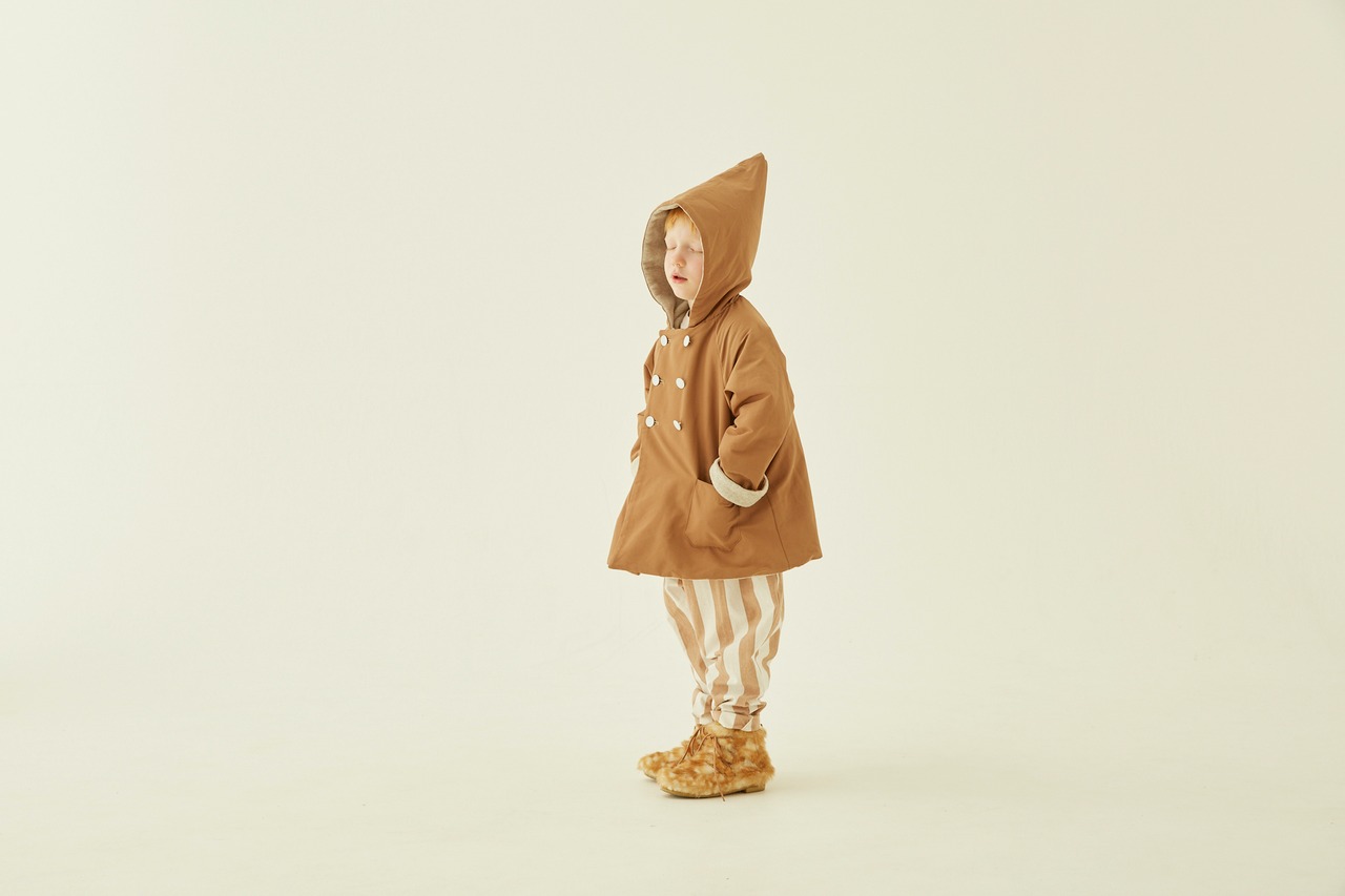 〈 eLfin Folk 〉elf coat / elf-555F09 / アウター / milky brown / 110〜130