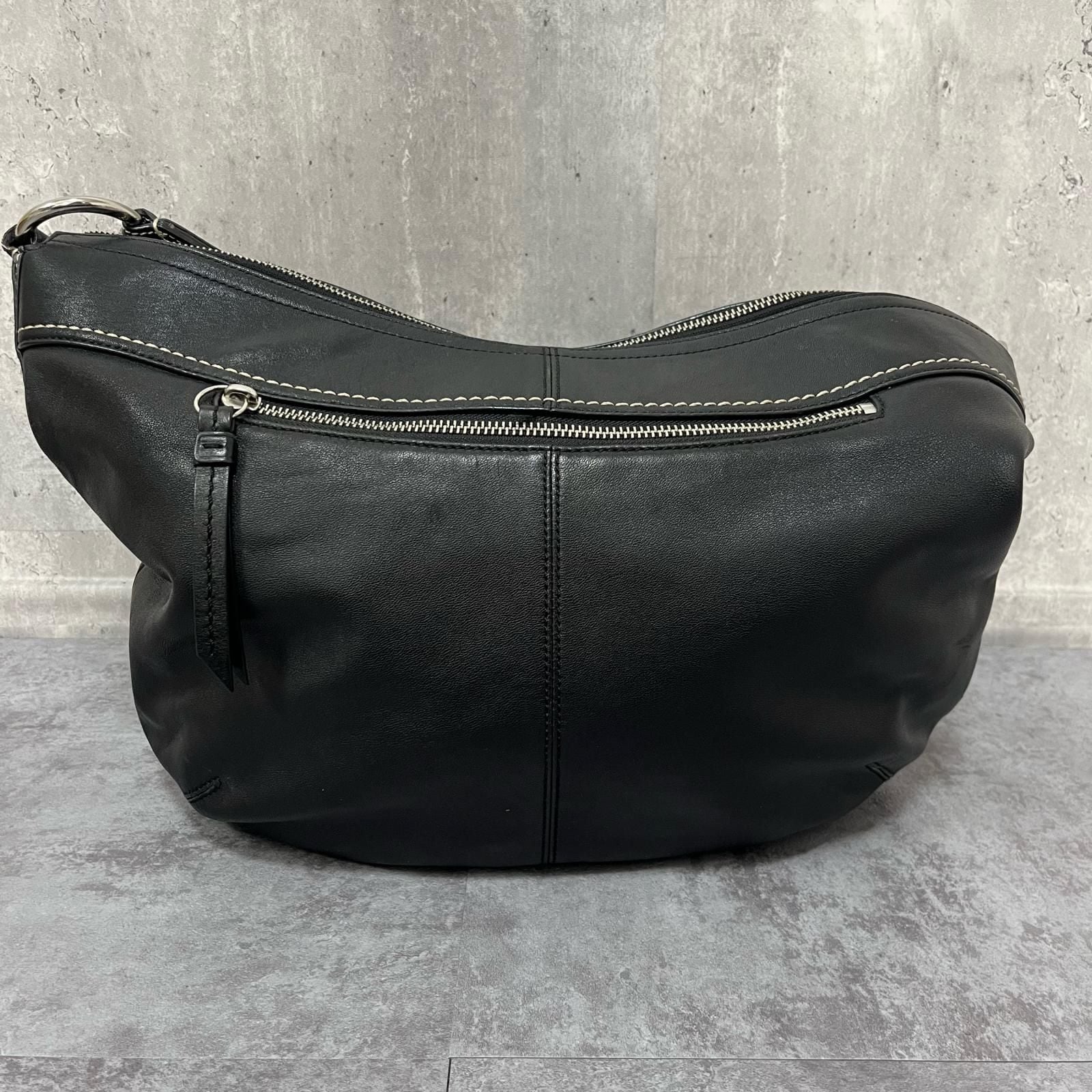 COACH】コーチ ショルダーバッグ ブラック レザー F13731 レディース
