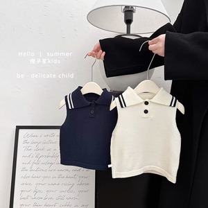 ニットラペルポロベスト