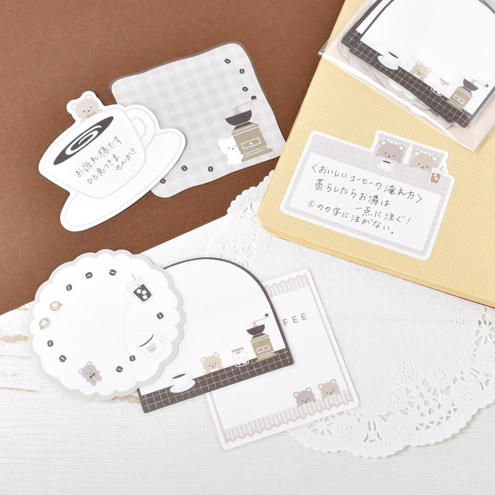 パピア フレーク付箋 クマさん珈琲 60-006 | パピアプラッツBASE店