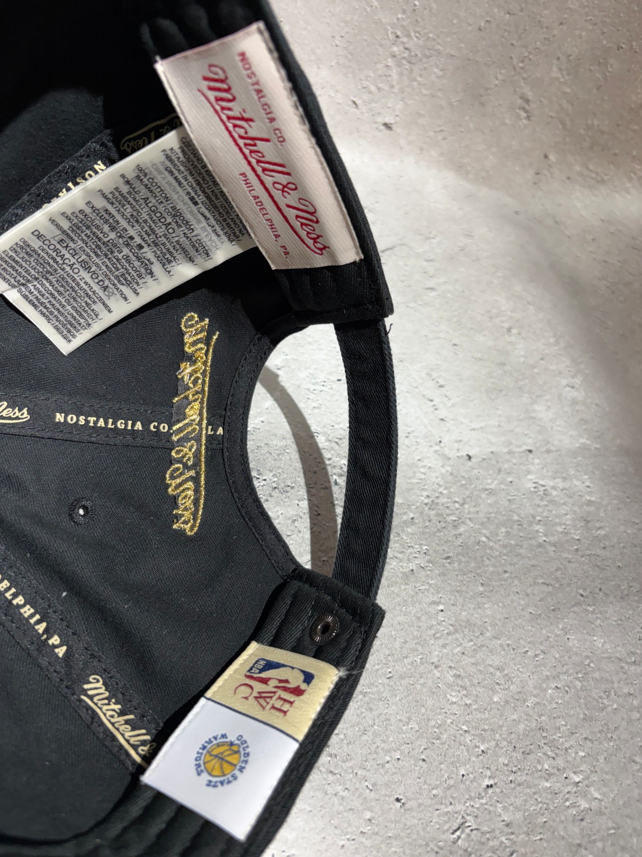 Mitchell&Ness/ミッチェルアンドネス NBA ゴールデンステート・ウォリアーズ キャップ ブラック