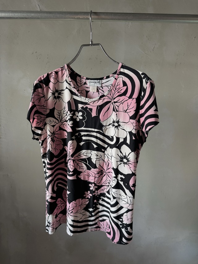 made in USA hibiscus T shirt (Bill vintage)