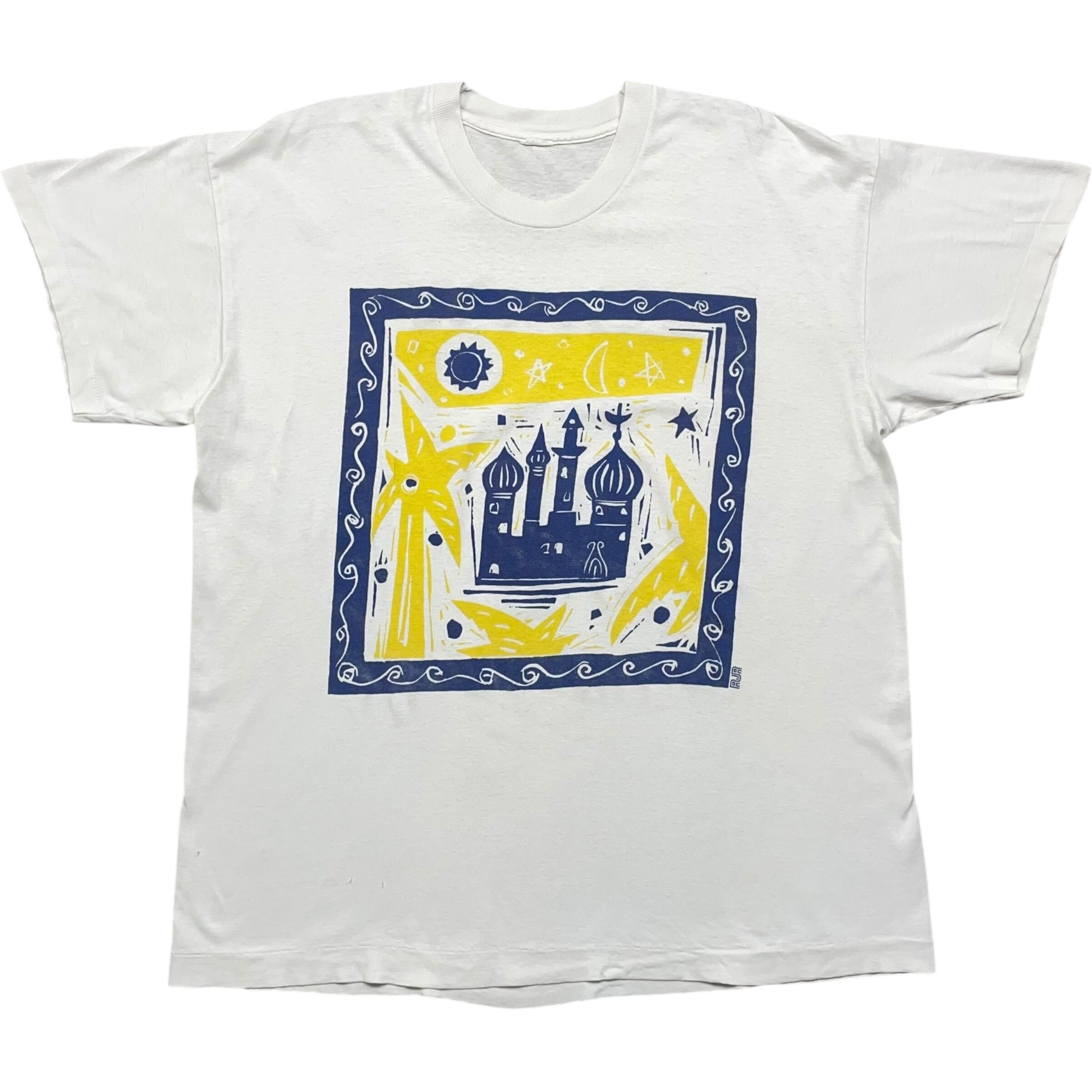 《XL》unknown Tシャツ フロントプリント シングルステッチ ホワイト no.8226