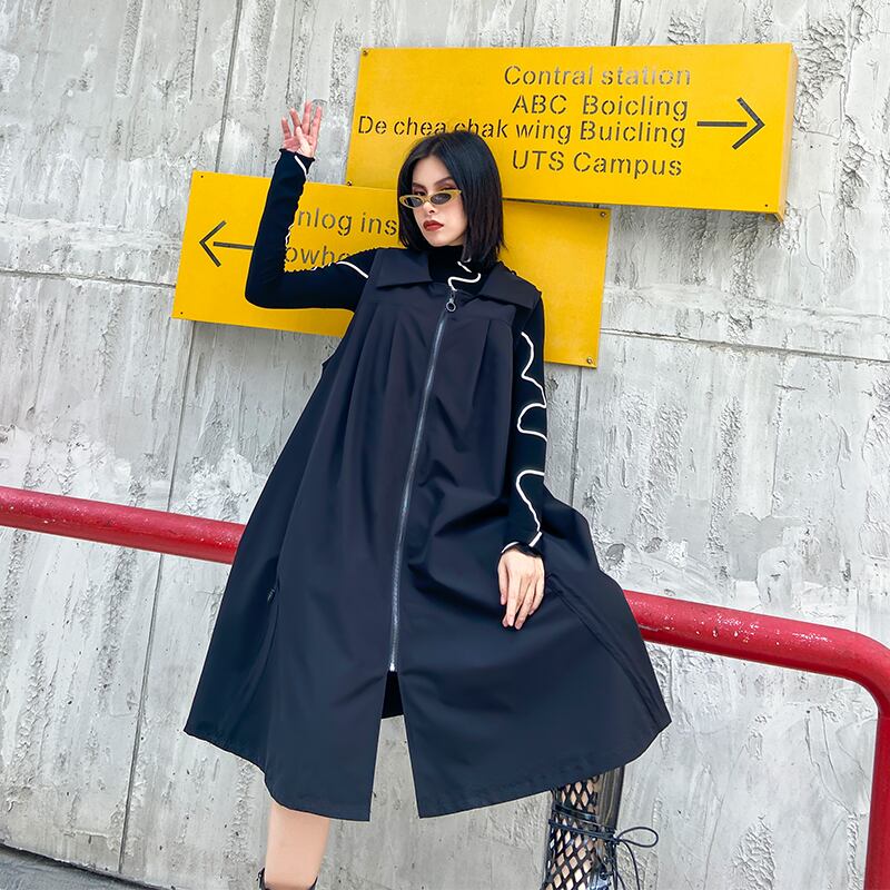 ノースリーブジャケット スプリングオータム 大きめサイズ 春物 秋物 ラブタオタオダレンハウス11550482677