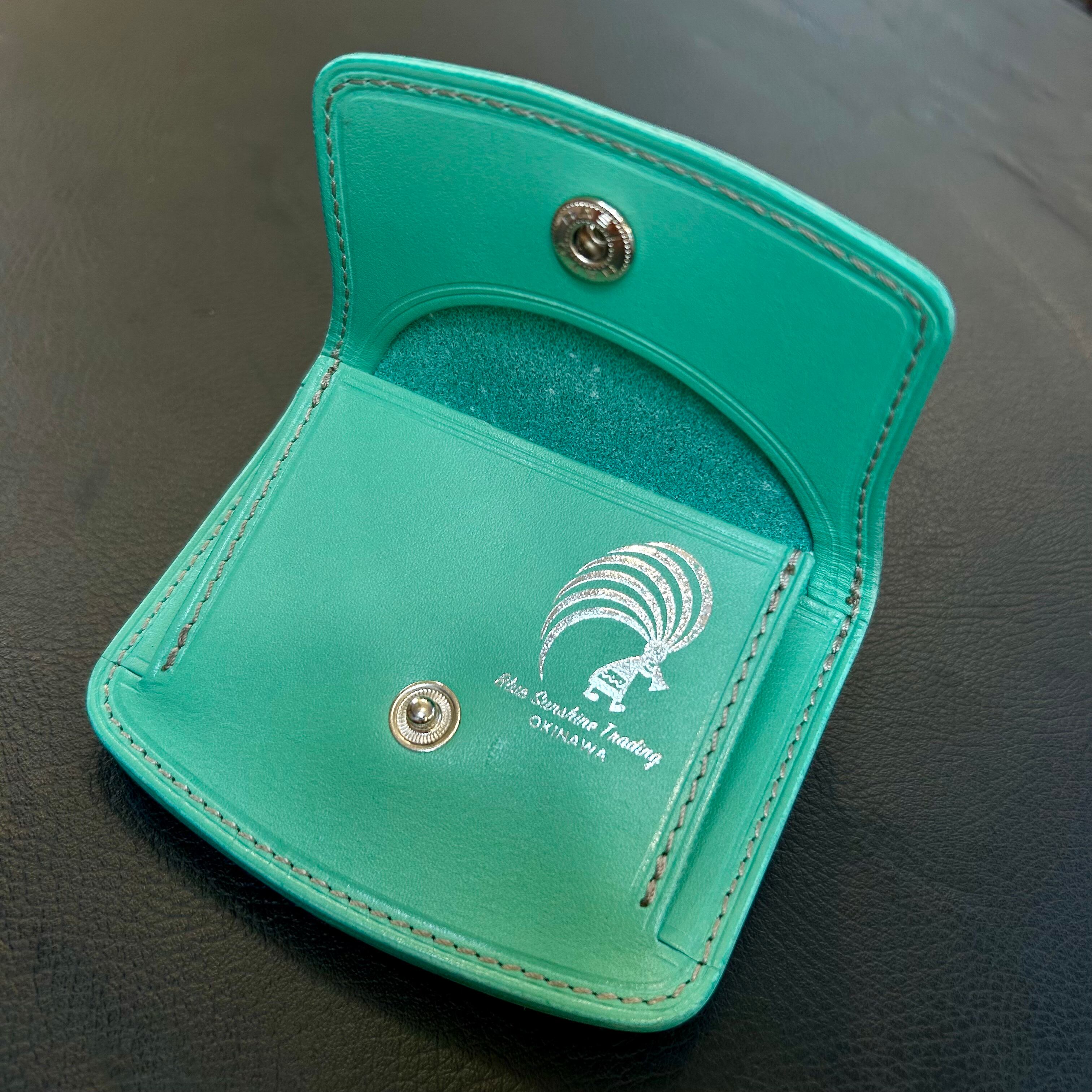 Bluesunshinetrading×6Tleatherworksコラボ マネークリップ Turquoise
