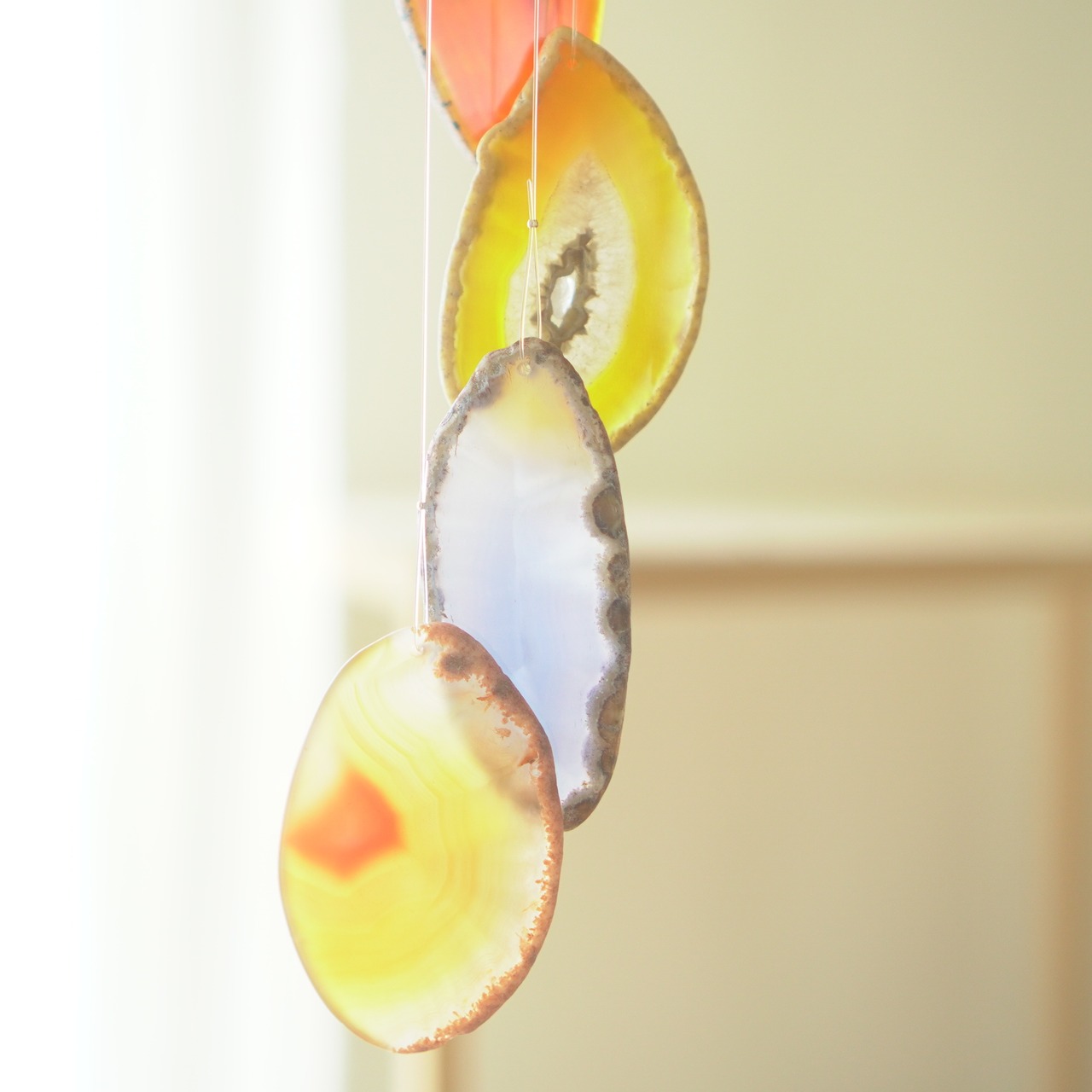 Campari Orange - アゲートヒーリングチャイム / Agate Sun Catcher Wind Chime 687