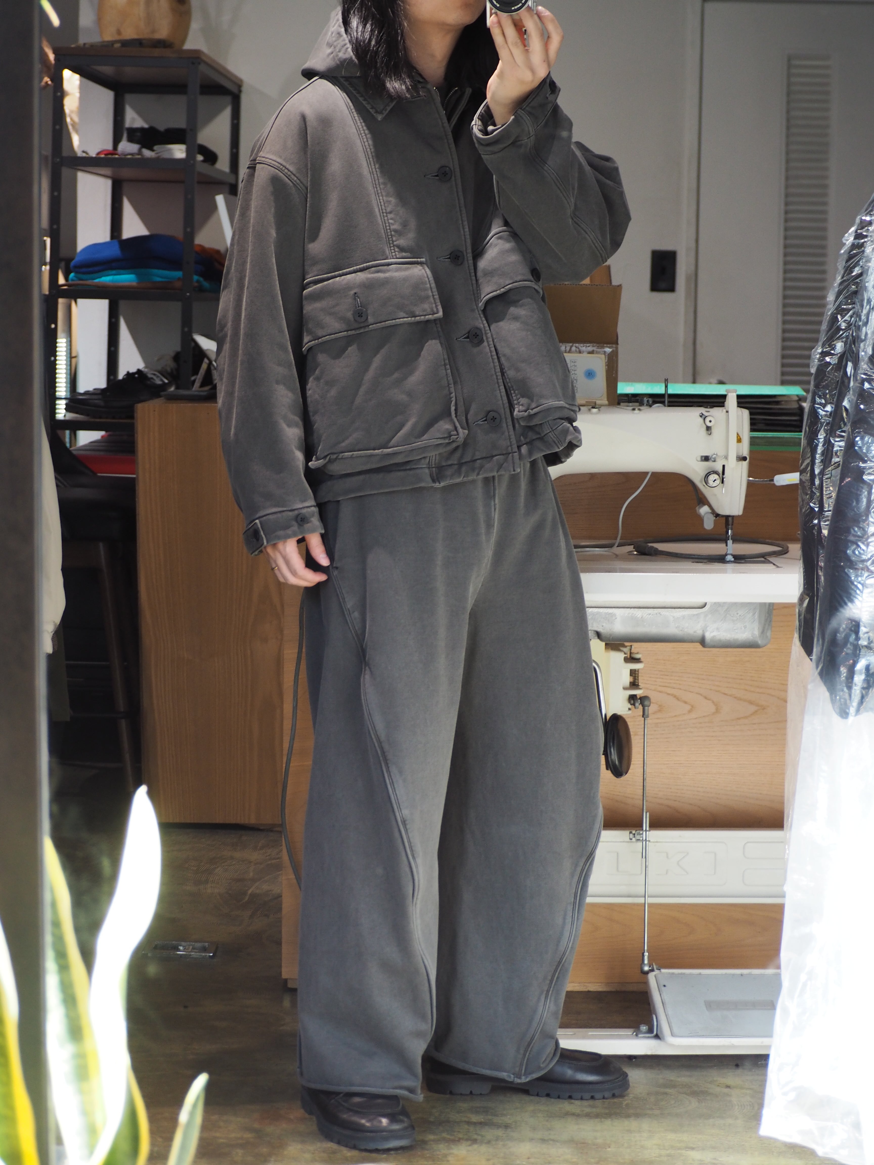 LAST1】 KANEMASA PHIL. 36G Fine Sweat Work Jacket(CHARCOAL PIGMENT