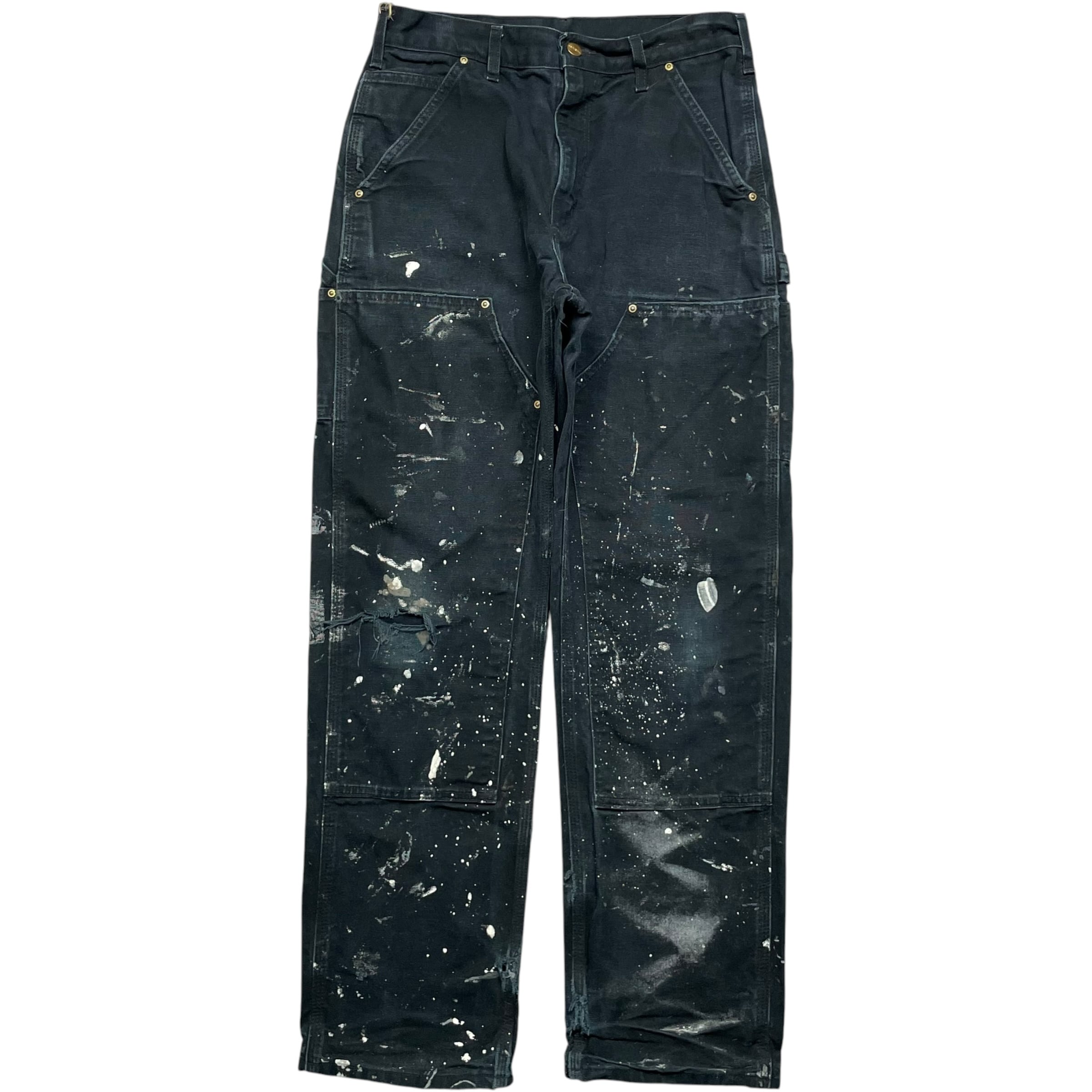 《実寸 W31 L31》 Carhartt カーハート ペインターパンツ ワークパンツ ダブルニー 一点物 ペイント フェード ダメージ 雰囲気◎ no.10269