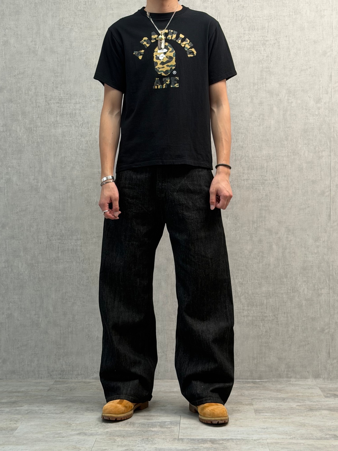 Urban Black Wide Straight Denim