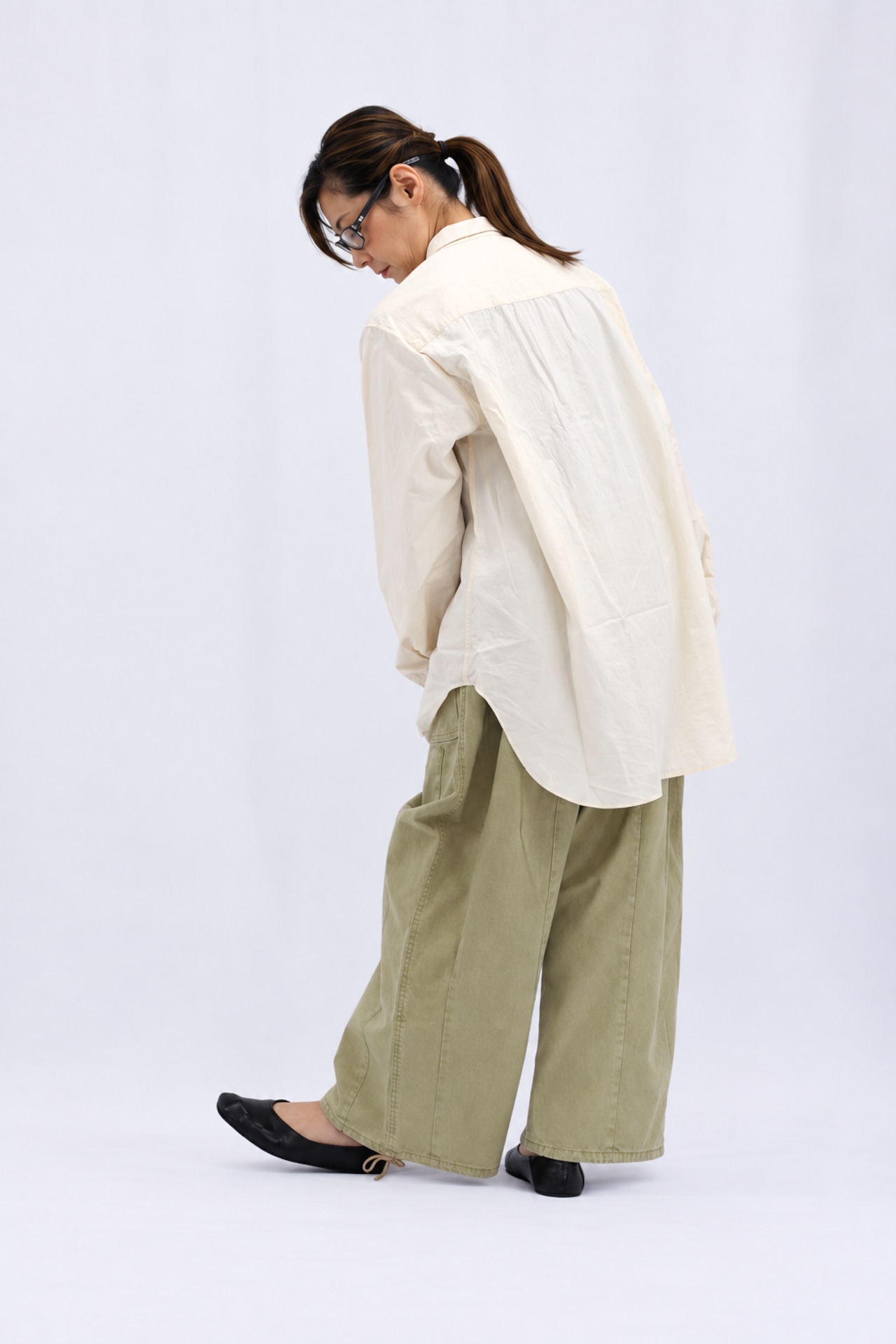 【GUPTIHA】Cotton Linen Typewriter Shirts / Ecru(63145-096)