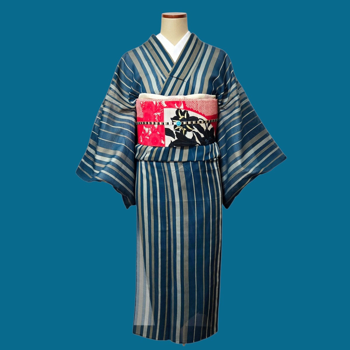 ぱ*み様 アンティーク　紗夏着物　美品 3c309a989d0f6e63e705ad089295e2